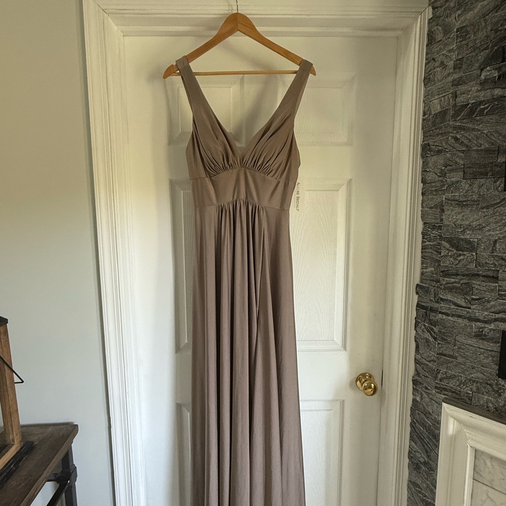 SORELLA VITA Taupe Sleeveless V-Neck Maxi Dress